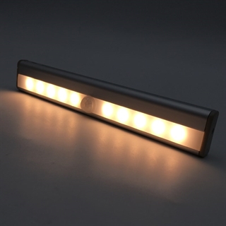LED skabslampe med sensor - Batteridrevet - 10 lys